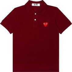 Рубашка Comme des Garçons PLAY Red Heart Polo Shirt &apos;Burgundy&apos;, красный
