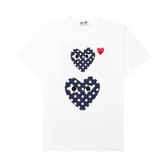 Футболка Comme des Garçons PLAY Polka Dot Duo T-Shirt &apos;White&apos;, белый