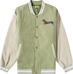 Куртка Market Long Bois Varsity Jacket &apos;Tea/Coconut&apos;, зеленый