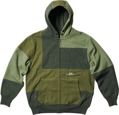 Толстовка Palace x Engineered Garments Heavy Patchwork Zip Hood &apos;Olive&apos;, зеленый
