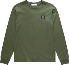 Футболка Stone Island Long-Sleeve T-Shirt &apos;Olive&apos;, зеленый