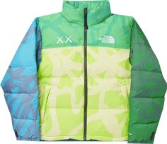 Куртка The North Face x KAWS Retro 1996 Nuptse Jacket &apos;Safety Green&apos;, зеленый