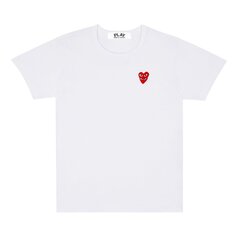Футболка Comme des Garçons PLAY Double Heart T-Shirt &apos;White&apos;, белый