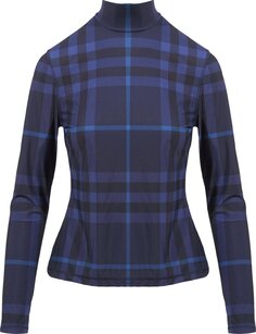 Топ Burberry Emery Check Top &apos;Dark Charcoal Blue&apos;, серый