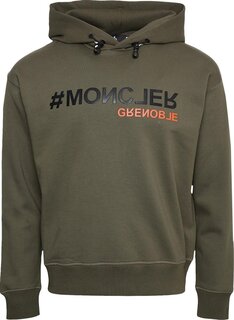 Худи Moncler Grenoble Hoodie Sweater &apos;Dark Green&apos;, зеленый
