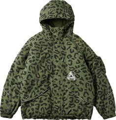 Куртка Palace M-Tech Hooded Jacket &apos;Olive Cheetah&apos;, зеленый