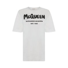 Футболка Alexander McQueen Graffiti T-Shirt &apos;White&apos;, белый