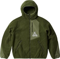 Куртка Palace Therma Hooded Fleece Jacket &apos;Olive&apos;, зеленый