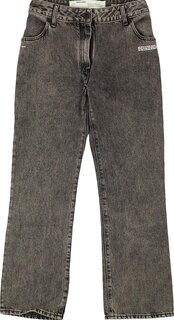 Джинсы Off-White Wash Cropped Leg Jeans &apos;Dark Grey&apos;, серый