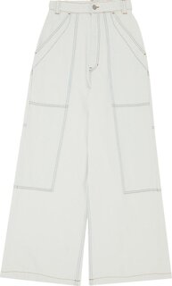 Брюки MM6 Maison Margiela 5 Pocket Pants &apos;Super Bleach&apos;, белый