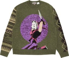 Свитер Supreme x Yohji Yamamoto x TEKKEN Sweater &apos;Olive&apos;, зеленый