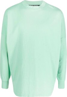 Лонгслив Palm Angels Classic Logo Over Long-Sleeve Tee &apos;Fluorescent Green&apos;, зеленый