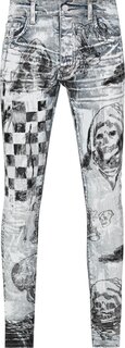 Джинсы Amiri x Wes Lang Sketch Jean &apos;Painted Indigo&apos;, синий