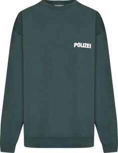 Толстовка Vetements Polizei Sweatshirt &apos;Police Green&apos;, зеленый