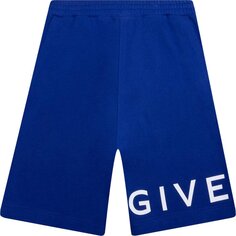 Шорты Givenchy Boxy Fit Shorts With Branding Bonded &apos;Ocean Blue&apos;, синий