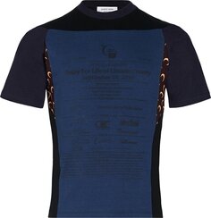 Футболка Marine Serre Moon-Panel Graphic T-Shirt &apos;Blue&apos;, синий