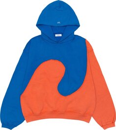 Худи ERL Swirl Fleece Hoodie &apos;Blue/Orange&apos;, синий