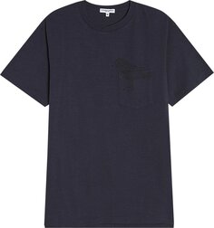Футболка Engineered Garments Printed Cross Crew Neck T-Shirt &apos;Navy Phoenix&apos;, синий