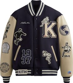 Куртка Kith &amp; Russell Athletic For CUNY Queens College Golden Bear Jacket &apos;Nocturnal&apos;, синий