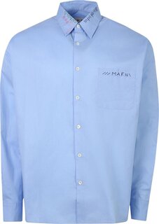 Рубашка Marni Long-Sleeve Shirt &apos;Iris Blue&apos;, синий