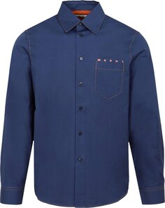 Рубашка Marni Long-Sleeve Shirt &apos;Blublack&apos;, синий