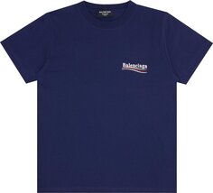 Футболка Balenciaga Small Fit T-Shirt &apos;Pacific Blue/White&apos;, синий