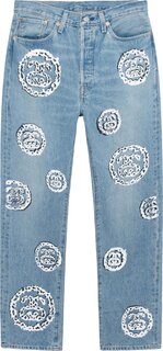 Джинсы Stussy x Denim Tears 501 Jean &apos;Light Indigo&apos;, синий