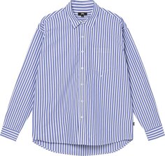Рубашка Stussy Classic Poplin Shirt &apos;Blue Stripe&apos;, синий