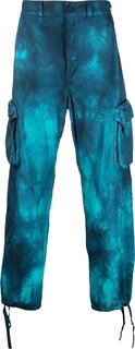 Брюки Off-White Tie Dye Contour Cargo Pant &apos;Turquoise&apos;, синий