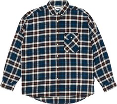 Рубашка Palace Flannel Drop Shoulder Shirt &apos;Navy&apos;, синий
