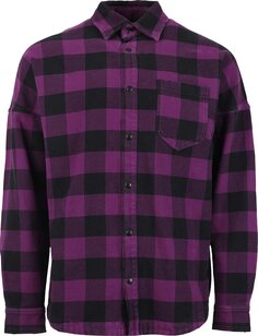 Рубашка Palm Angels Classic Logo Overshirt &apos;Purple/White&apos;, фиолетовый