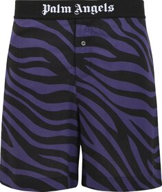 Шорты Palm Angels Zebra Print Easy Shorts &apos;Purple/White&apos;, фиолетовый