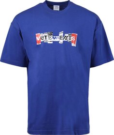 Футболка Vetements Mixed Logo T-Shirt &apos;Royal Blue&apos;, синий