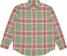 Рубашка Supreme Plaid Flannel Shirt &apos;Pink&apos;, розовый