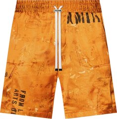 Шорты Amiri Army Stencil Cargo Short &apos;Orange&apos;, оранжевый