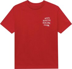 Футболка Anti Social Social Club x Case Study Flag Tee &apos;Red&apos;, красный