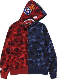 Худи BAPE Color Camo Shark Full Zip Hoodie &apos;Red/Navy&apos;, красный