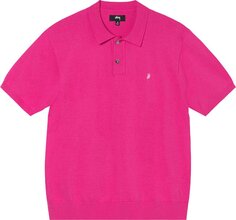 Свитер Stussy Classic Short-Sleeve Polo Sweater &apos;Pink&apos;, розовый