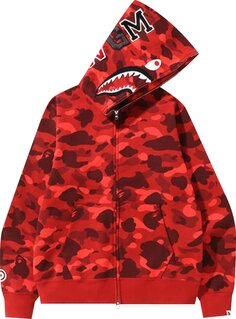 Толстовка BAPE Color Camo Shark Full Zip &apos;Red&apos;, красный
