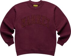 Толстовка Market Vintage Wash Crewneck &apos;Crimson&apos;, красный