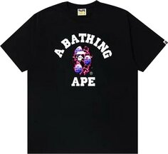 Футболка BAPE Lightning College Tee &apos;Black/Black&apos;, черный