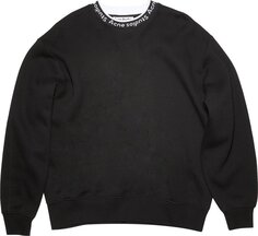 Толстовка Acne Studios Logo Jacquard Sweatshirt &apos;Black&apos;, черный