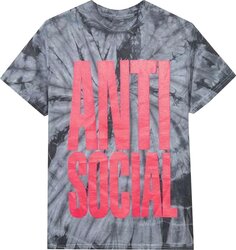 Футболка Anti Social Social Club Heatwave Tee &apos;Black Tie Dye&apos;, черный