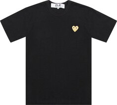 Футболка Comme des Garçons PLAY Gold Heart T-Shirt &apos;Black&apos;, черный