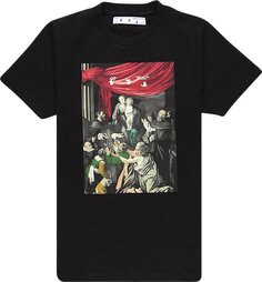 Футболка Off-White Caravaggio Painting Short-Sleeve Slim Tee &apos;Black&apos;, черный