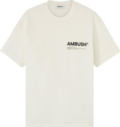Футболка Ambush Jersey Workshop T-Shirt &apos;Clou Ddancer/Black&apos;, кремовый