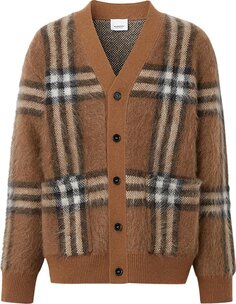 Кардиган Burberry Check Jacquard Cardigan &apos;Dark Birch Brown&apos;, коричневый