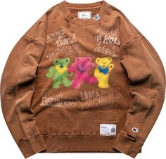 Пуловер Maison Mihara Yasuhiro Distressed Graffiti Pullover &apos;Brown&apos;, коричневый