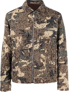 Куртка Givenchy Oversized Fit 4G Rivet Zip Denim Jacket &apos;Brown/Beige&apos;, коричневый