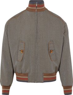 Куртка Wales Bonner Houndstooth Wisdom Zip Jacket &apos;Brown&apos;, коричневый